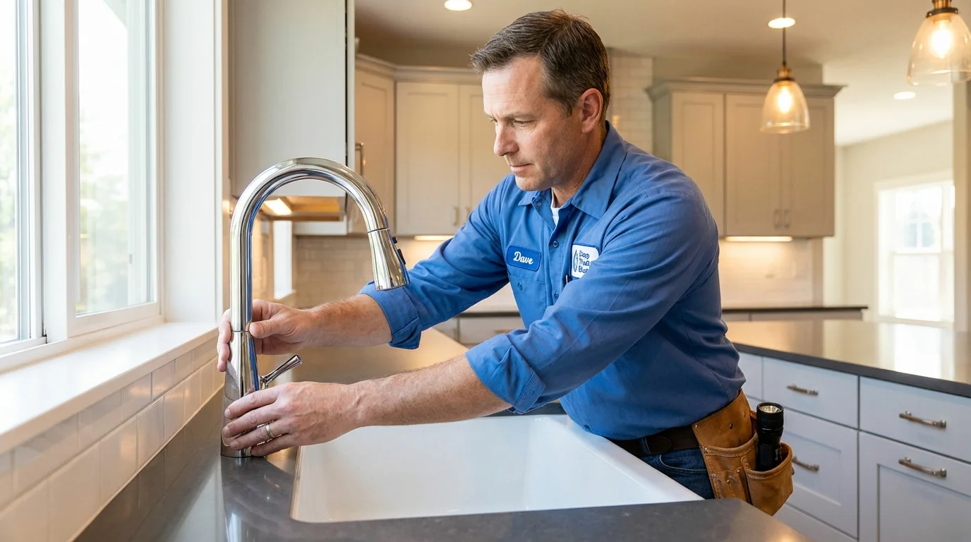 Kitchen faucet installation by Johns Plumbing LLC in Lemon Grove